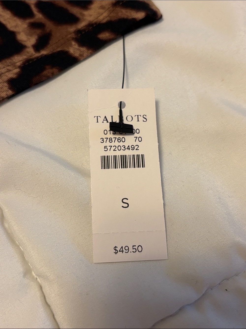 Talbots Leopard Print Long Sleeve Top - Picture 2 of 3